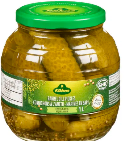 kuhne barrel dill pickles